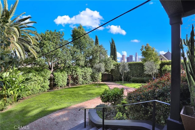 801 E Edgeware Rd, Los Angeles, CA 90026 - view of community with a patio area and a yard