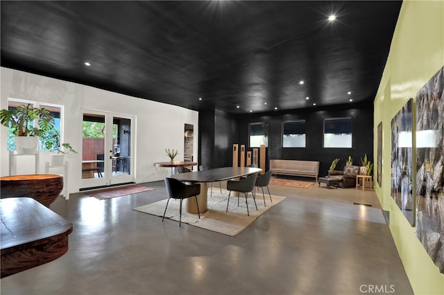 801 E Edgeware Rd, Los Angeles, CA 90026 - dining space with finished concrete floors