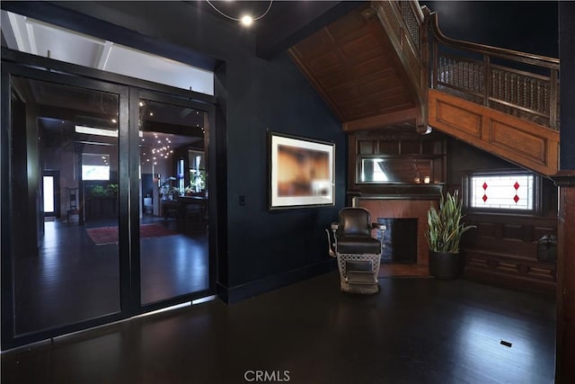 801 E Edgeware Rd, Los Angeles, CA 90026 - living area with wood finished floors and baseboards