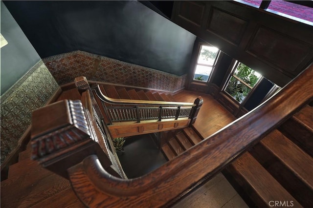 801 E Edgeware Rd, Los Angeles, CA 90026 - stairs featuring wood finished floors
