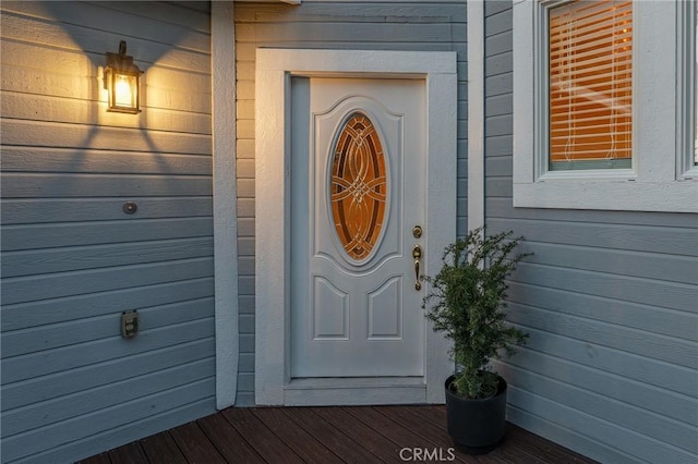 view of doorway to property