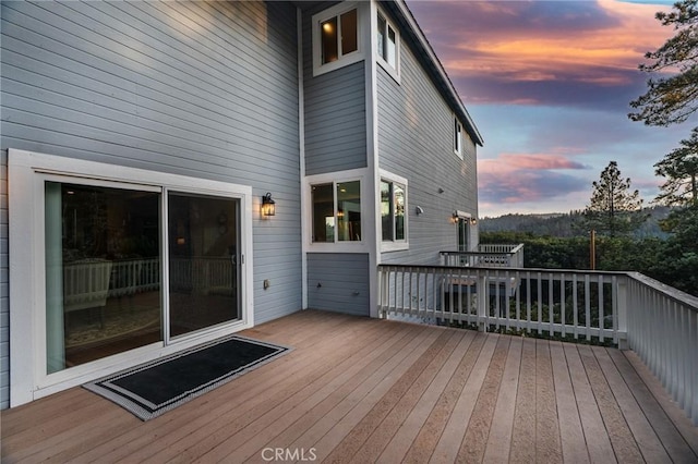 27732 N Bay Rd, Lake Arrowhead, CA 92352 - view of deck at dusk