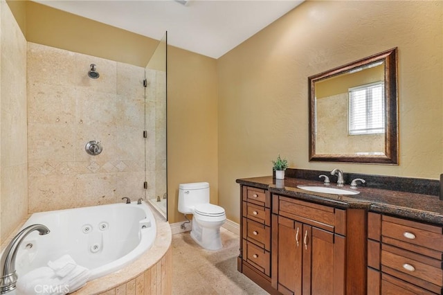 27732 N Bay Rd, Lake Arrowhead, CA 92352 - bathroom featuring vanity and a combined bath / shower with jetted tub