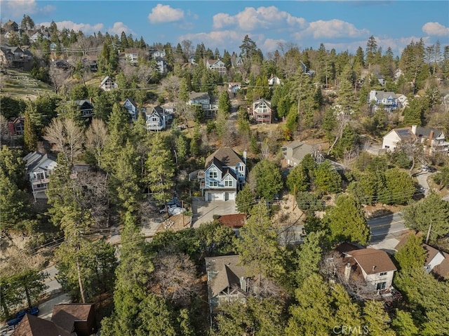 bird's eye view with a residential view