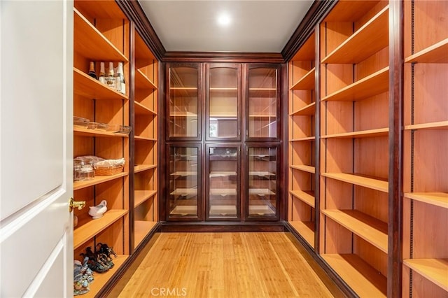 27732 N Bay Rd, Lake Arrowhead, CA 92352 - wine area with light wood finished floors