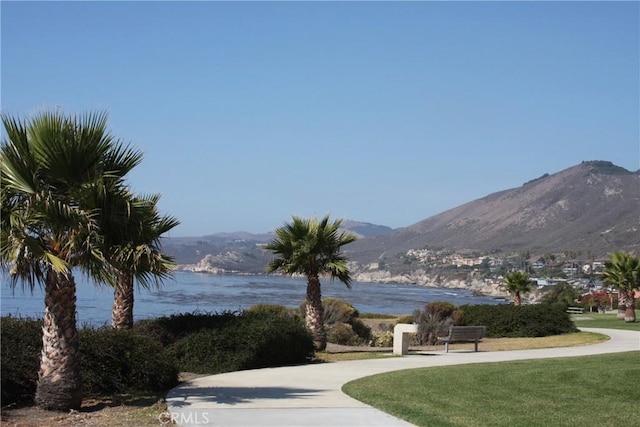 101 Searidge Ct, Pismo Beach, CA 93449 - view of home's community featuring a water and mountain view and a lawn