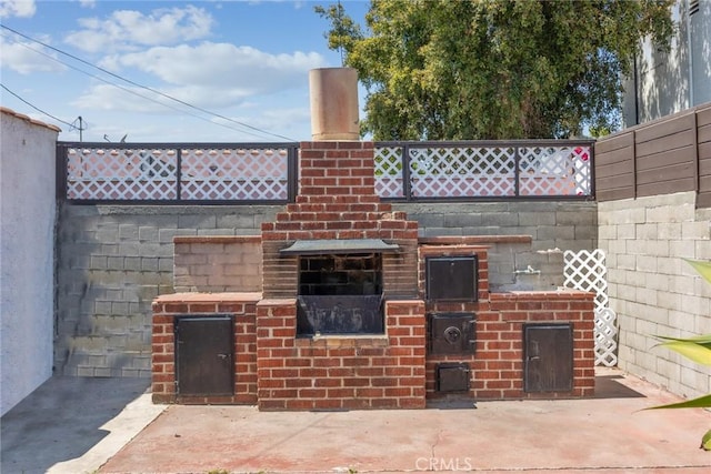 exterior space with fence