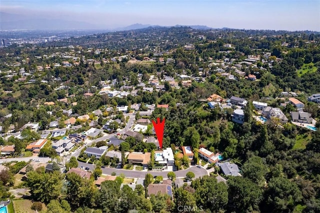 bird's eye view with a residential view