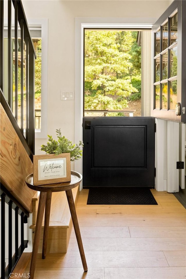 27684 St Bernard Ln, Lake Arrowhead, CA 92352 - doorway featuring light wood finished floors