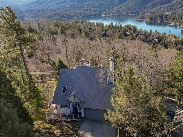 27684 St Bernard Ln, Lake Arrowhead, CA 92352 - view of subject property with a forest and a nearby body of water