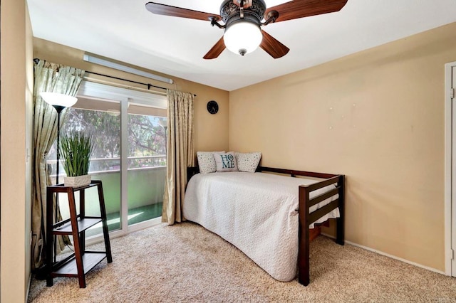 5362 Lake Murray Blvd, La Mesa, CA 91942 - bedroom featuring carpet flooring, baseboards, and a ceiling fan