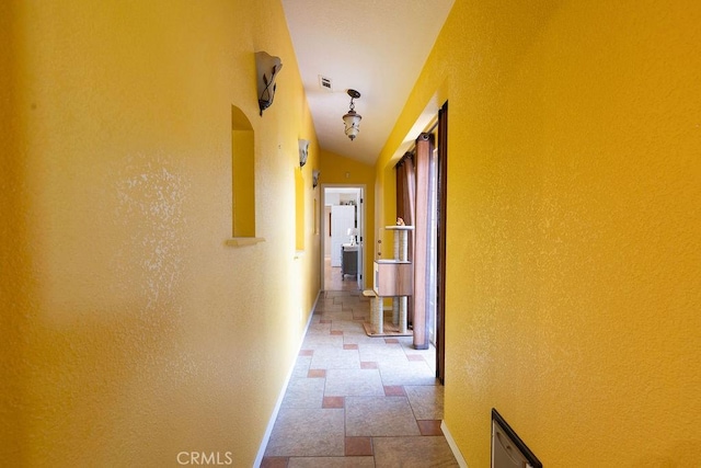 1130 Carob Ct, Hemet, CA 92545 - hallway with vaulted ceiling and arched walkways