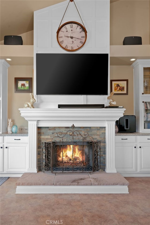 2645 S Patton Ave, San Pedro, CA 90731 - room details featuring a stone fireplace