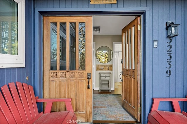 view of exterior entry