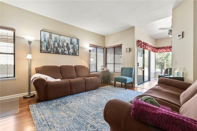 22690 Mountain View Rd, Moreno Valley, CA 92557 - living area featuring baseboards and wood finished floors
