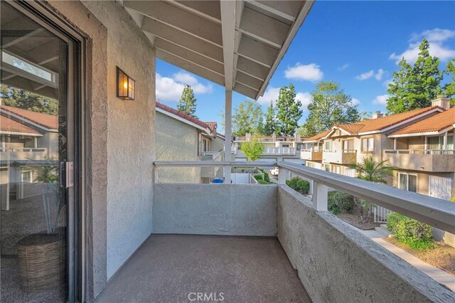 balcony with a residential view