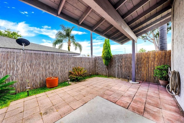 view of patio / terrace with a fenced backyard