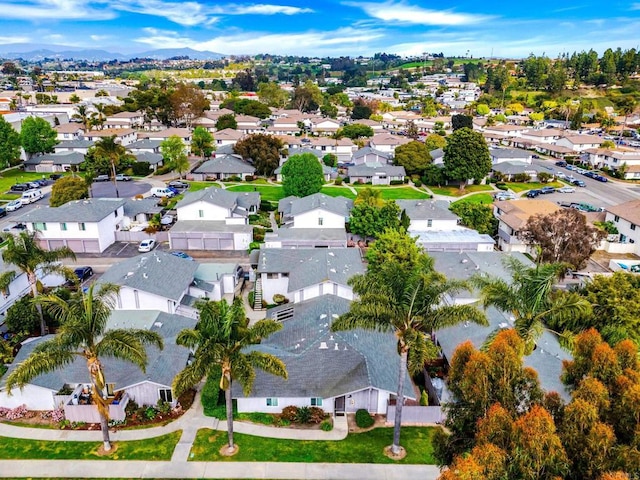 drone / aerial view with a residential view
