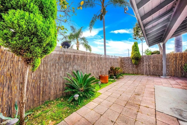 view of patio / terrace with a fenced backyard