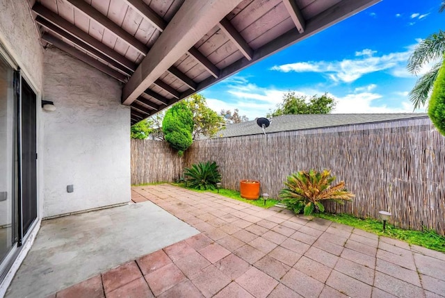 view of patio / terrace featuring a fenced backyard