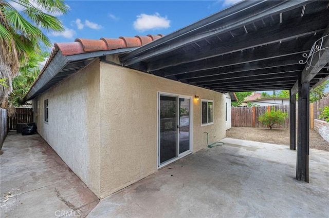 view of patio with a fenced backyard
