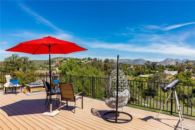 88611/2 Los Coches Rd, Lakeside, CA 92040 - deck featuring a mountain view