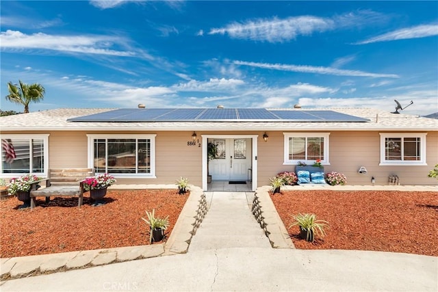 88611/2 Los Coches Rd, Lakeside, CA 92040 - ranch-style house featuring roof mounted solar panels