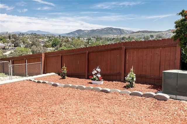 88611/2 Los Coches Rd, Lakeside, CA 92040 - view of yard with a mountain view and a fenced backyard