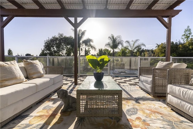 view of patio / terrace with an outdoor hangout area