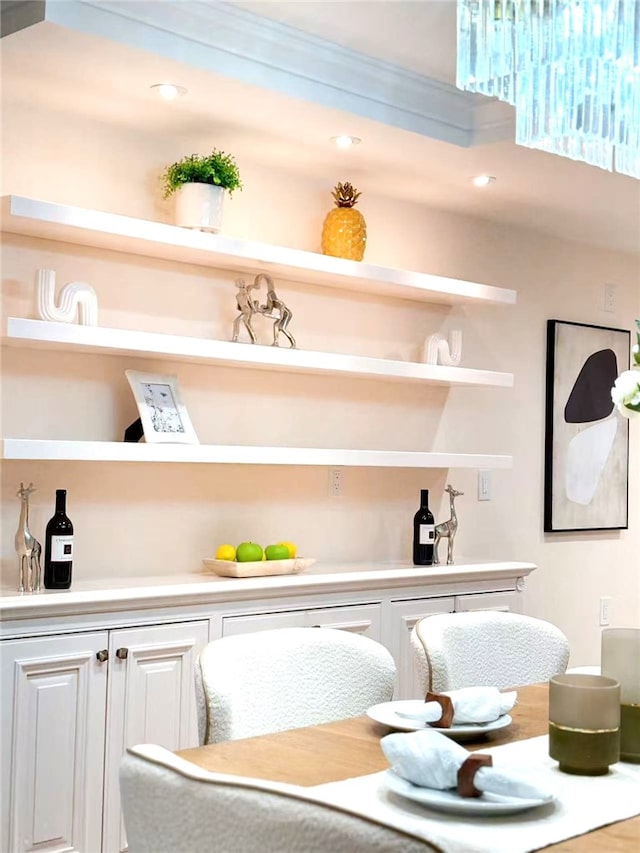 view of bar
