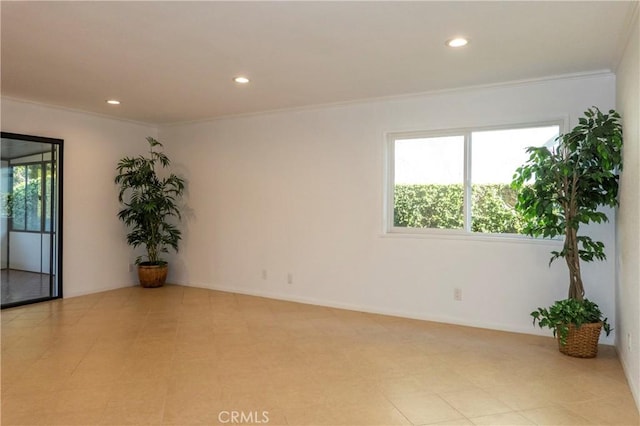 18410 Alexander Ave, Cerritos, CA 90703 - empty room with crown molding and recessed lighting