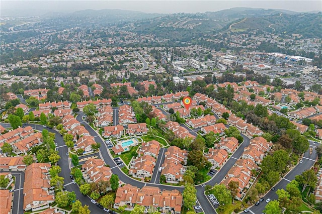 22933 Estoril Dr Unit 1, Diamond Bar, CA 91765 - drone / aerial view with a mountain view and a residential view