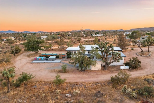 3667 Lucerne Vista Ave, Yucca Valley, CA 92284 - overview of rural landscape featuring mountains and a desert landscape