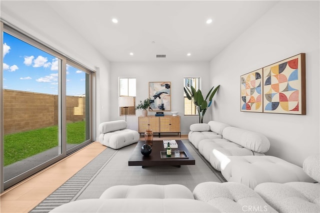 312 Carefree, Irvine, CA 92618 - living area featuring visible vents, recessed lighting, and wood finished floors