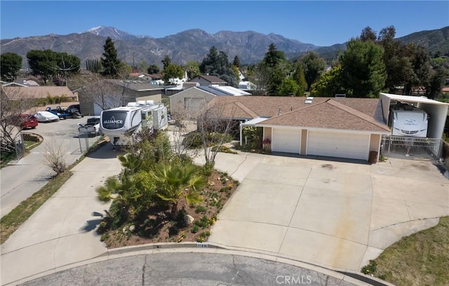 exterior space with a mountain view