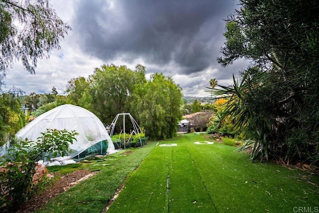 4210 Black Mountain Rd, La Mesa, CA 91941 - view of grassy yard with an exterior structure