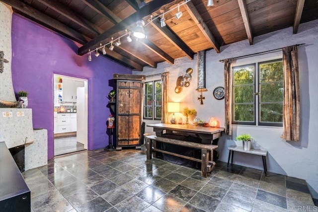 4210 Black Mountain Rd, La Mesa, CA 91941 - entryway featuring wooden ceiling