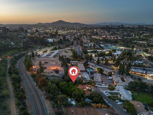 4210 Black Mountain Rd, La Mesa, CA 91941 - aerial view at dusk of a mountain view