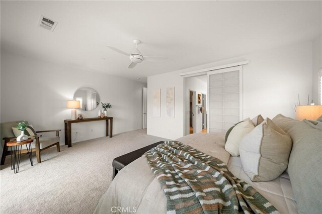 73992 Van Gogh Dr, Palm Desert, CA 92211 - bedroom with carpet flooring and ceiling fan