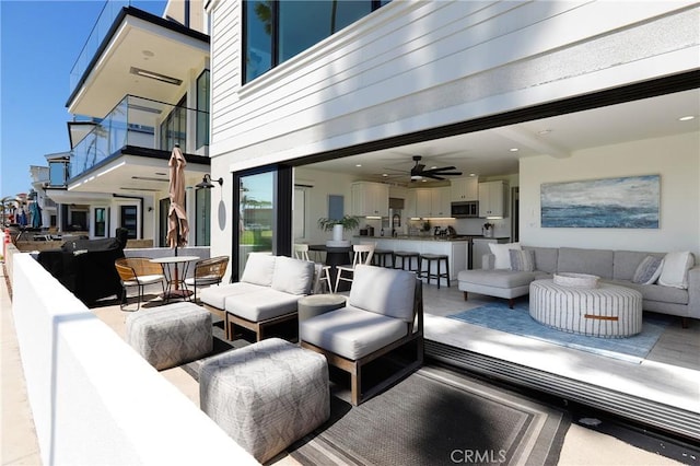 view of patio / terrace featuring outdoor lounge area