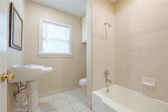 2550 5th Ave, Merced, CA 95340 - bathroom featuring tile patterned floors and washtub / shower combination