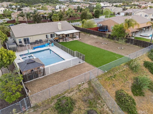 bird's eye view featuring a residential view