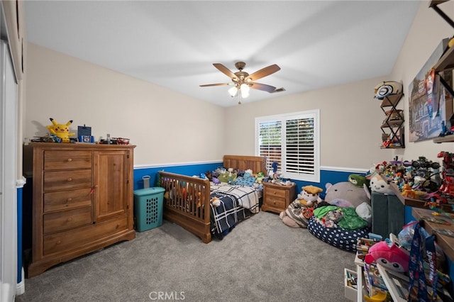 20536 Black Walnut Ct, Wildomar, CA 92595 - carpeted bedroom with a ceiling fan