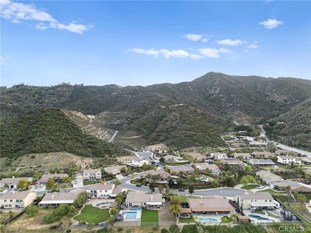property view of mountains featuring a residential view