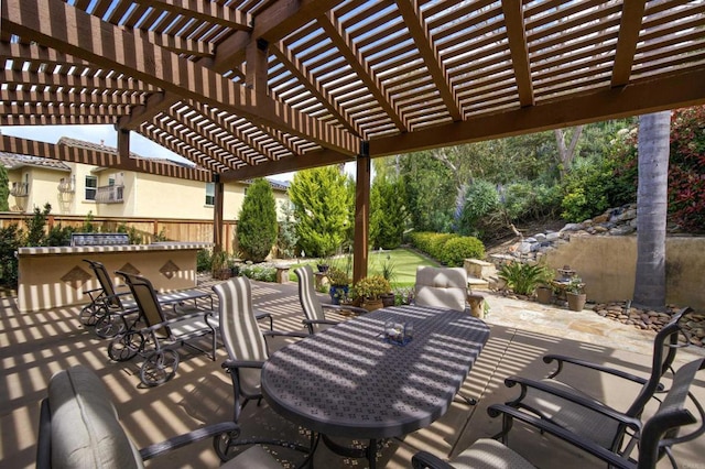 2927 Rancho Cortes, Carlsbad, CA 92009 - view of patio with a pergola and outdoor dining area