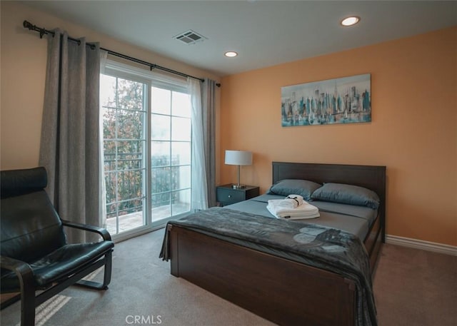 1153 San Rafael Ave Unit 105, Glendale, CA 91202 - bedroom featuring visible vents, recessed lighting, and carpet