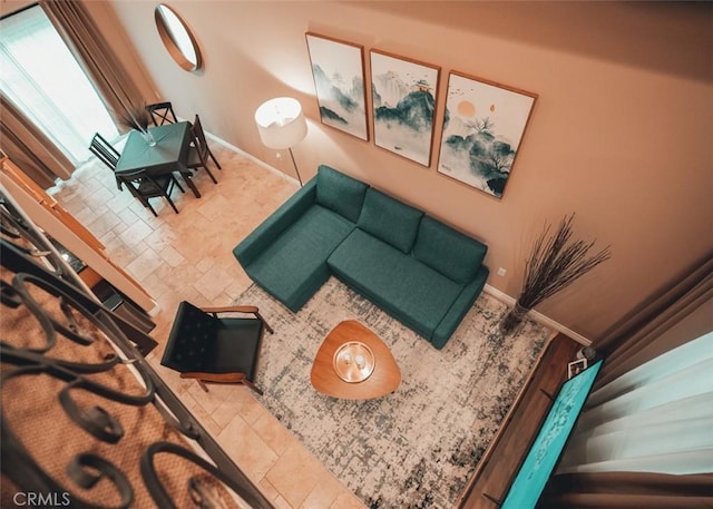 1153 San Rafael Ave Unit 105, Glendale, CA 91202 - living area with stone tile flooring and baseboards