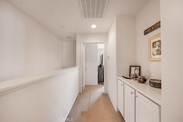 40925 Lacroix Ave, Murrieta, CA 92562 - corridor featuring light carpet, recessed lighting, and visible vents