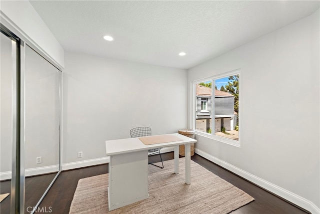 195 Hartford Dr Unit 111, Newport Beach, CA 92660 - office with recessed lighting, dark wood-type flooring, and baseboards