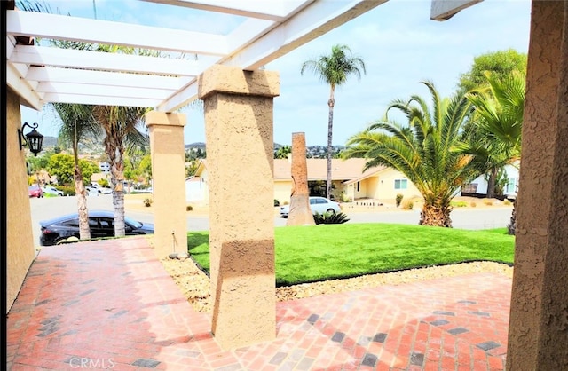 view of patio with a pergola
